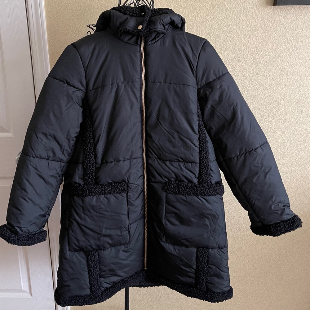 J. Crew Snowday Puffer Jacket with PrimaLoft in Black (M)